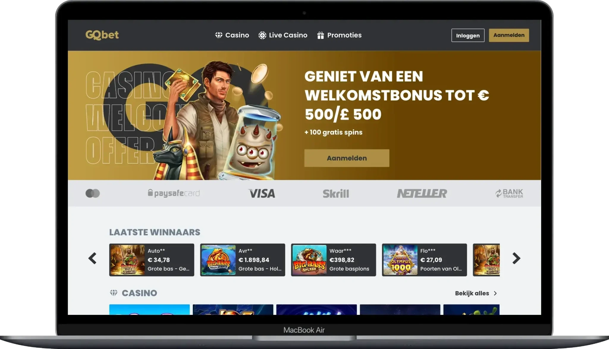 Gqbet Casino App-schermafbeelding